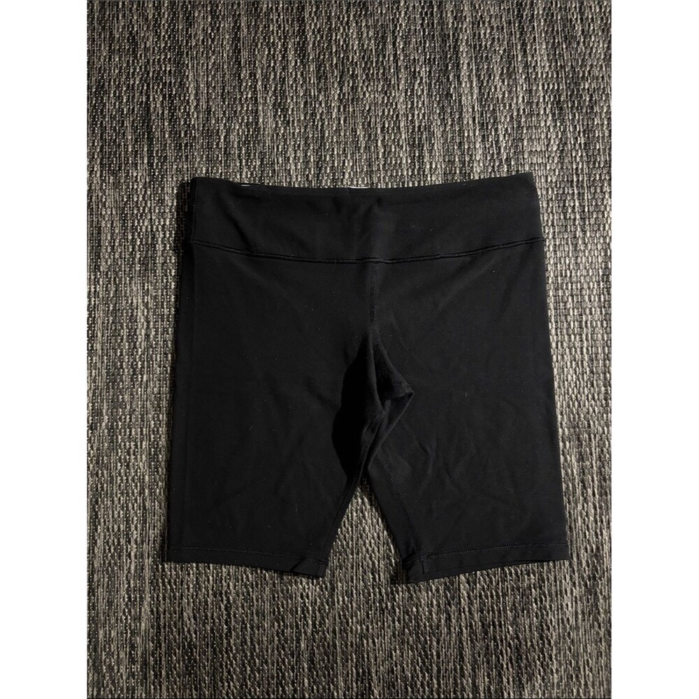 Lululemon Reverse Groove Biker Short Tall Luon Black Emboss Caspian Blue Size 10